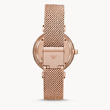  Shop Authentic Emporio Armani Gianni T Bar Mother of Pearl Dial Rose Gold Mesh Bracelet Watch For Women - AR11320 - Luxxuri