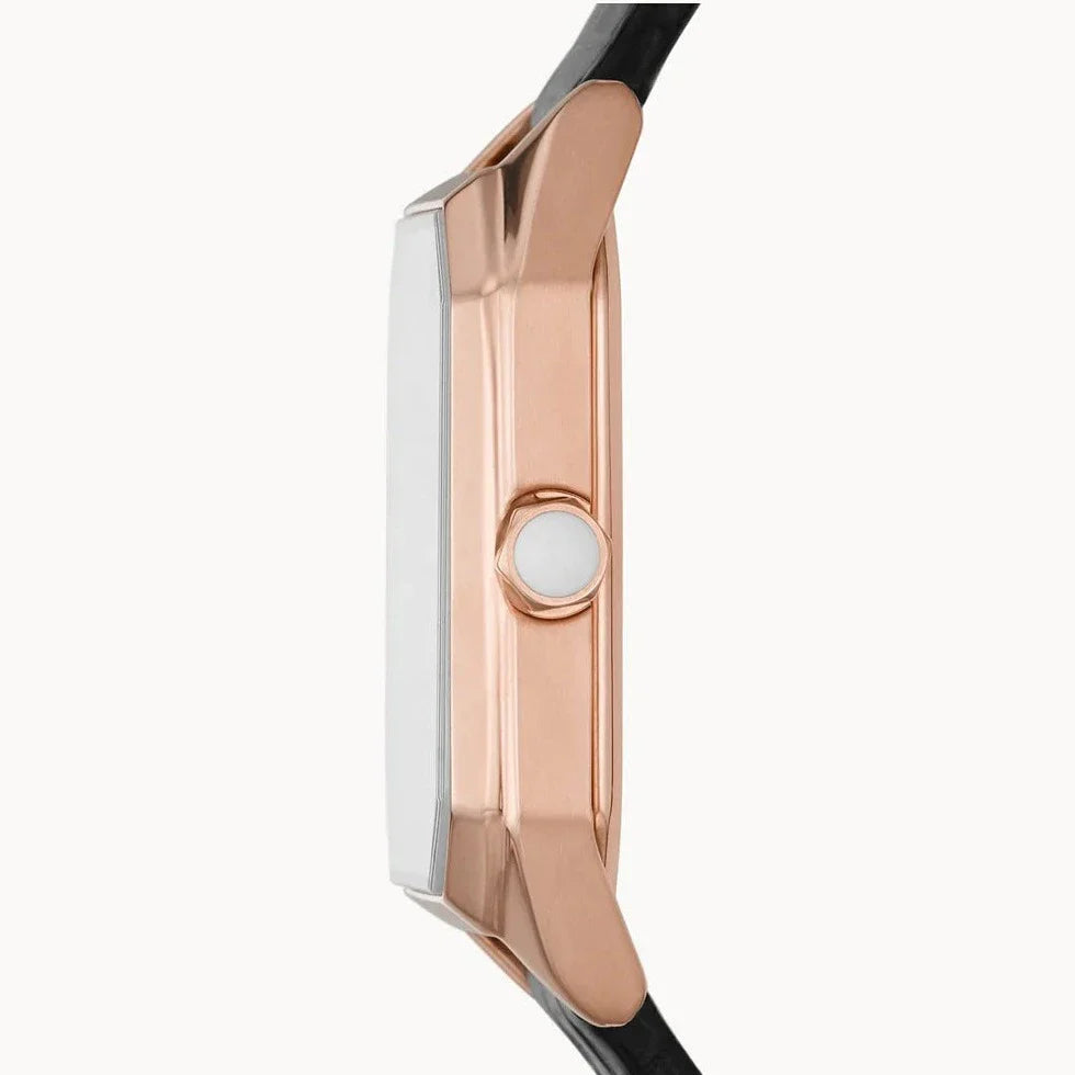  Shop Authentic Emporio Armani Gioia Quartz Mother of Pearl Dial Black Leather Strap Watch For Women - AR11390 - Luxxuri