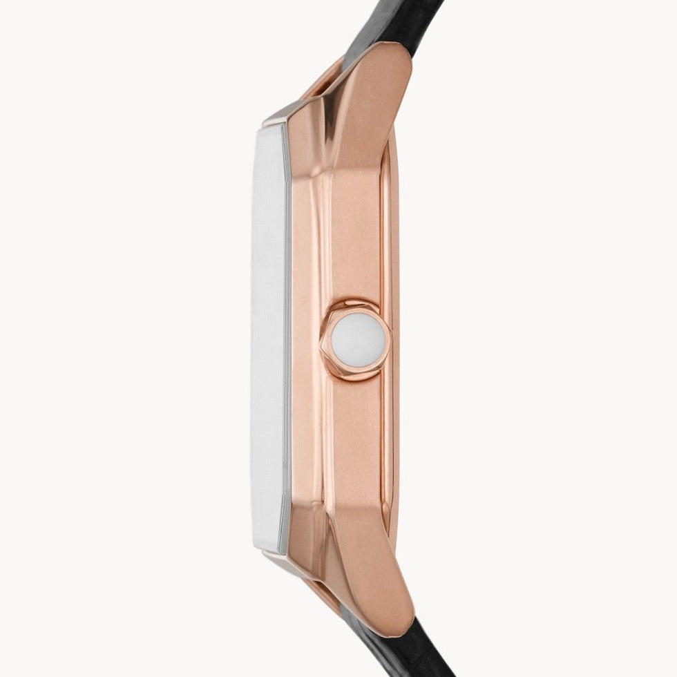  Shop Authentic Emporio Armani Gioia Quartz Mother of Pearl Dial Black Leather Strap Watch For Women - AR11390 - Luxxuri