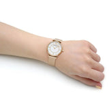  Shop Authentic Emporio Armani Gianni T Bar Mother of Pearl Dial Gold Mesh Bracelet Watch For Women - AR11321 - Luxxuri