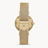  Shop Authentic Emporio Armani Gianni T Bar Mother of Pearl Dial Gold Mesh Bracelet Watch For Women - AR11321 - Luxxuri