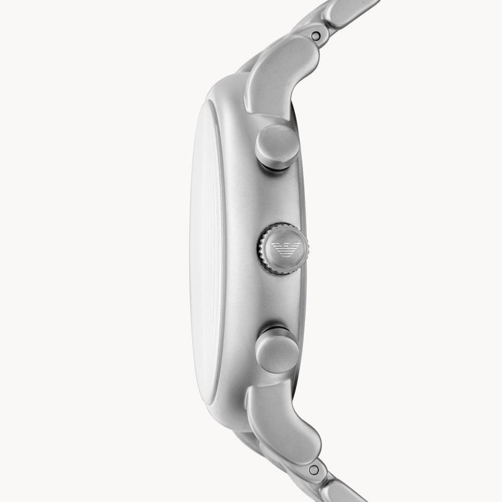  Shop Authentic Emporio Armani Luigi Chronograph Black Dial Silver Steel Strap Watch For Men - AR11324 - Luxxuri