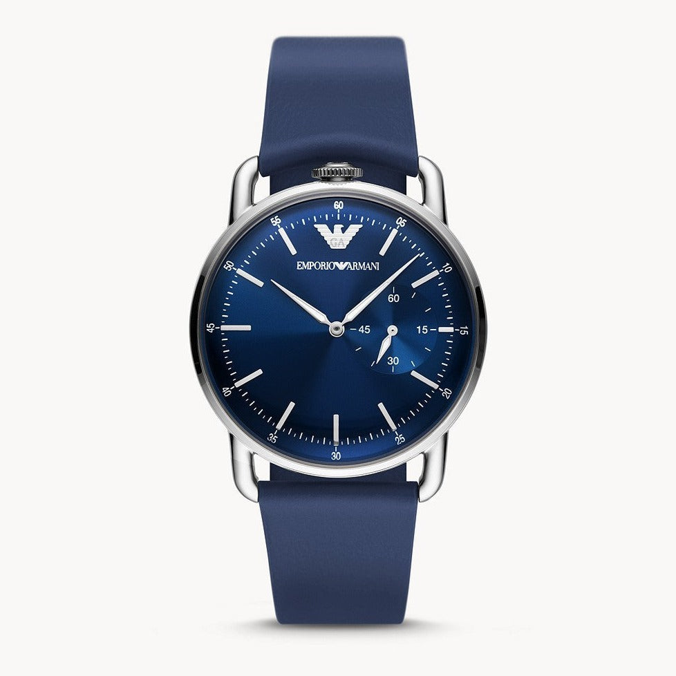  Shop Authentic Emporio Armani Aviator Quartz Blue Dial Blue Leather Strap Watch For Men - AR11335 - Luxxuri