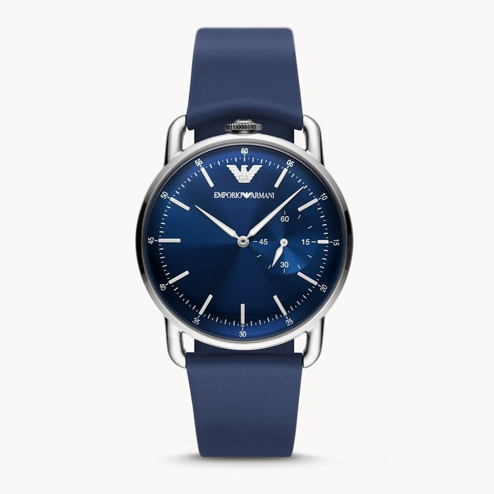 Shop Authentic Emporio Armani Aviator Quartz Blue Dial Blue Leather Strap Watch For Men - AR11335 - Luxxuri