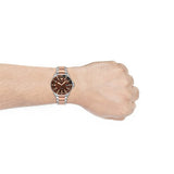 Shop Authentic Emporio Armani Diver Quartz Brown Dial Two Tone Steel Strap Watch For Men - AR11340 - Luxxuri