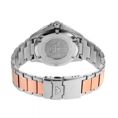  Shop Authentic Emporio Armani Diver Quartz Brown Dial Two Tone Steel Strap Watch For Men - AR11340 - Luxxuri