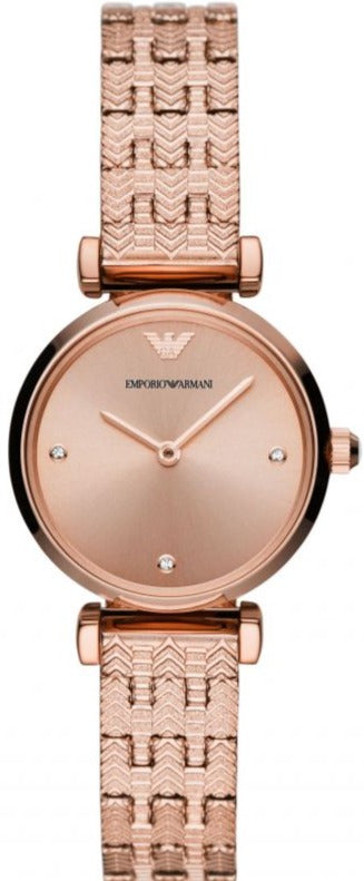  Shop Authentic Emporio Armani Gianni T Bar Quartz Rose Gold Dial Rose Gold Steel Strap Watch For Women - AR11342 - Luxxuri