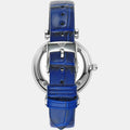  Shop Authentic Emporio Armani Gianni T Bar Quartz Crystals Silver Dial Blue Leather Strap Watch For Women - AR11344 - Luxxuri