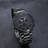  Shop Authentic Emporio Armani Giovanni Chronograph Black Dial Black Steel Strap Watch For Men - AR11349 - Luxxuri