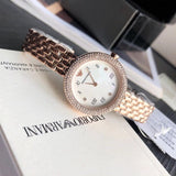  Shop Authentic Emporio Armani Rosa Quartz Mother of Pearl White Dial Rose Gold Steel Strap Watch For Women - AR11355 - Luxxuri