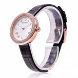  Shop Authentic Emporio Armani Rosa Quartz Mother Of Pearl White Dial Black Leather Strap Watch For Women - AR11356 - Luxxuri