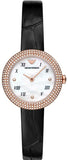  Shop Authentic Emporio Armani Rosa Quartz Mother Of Pearl White Dial Black Leather Strap Watch For Women - AR11356 - Luxxuri
