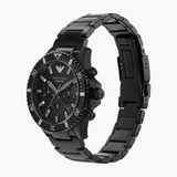  Shop Authentic Emporio Armani Diver Chronograph Black Dial Black Steel Strap Watch For Men - AR11363 - Luxxuri