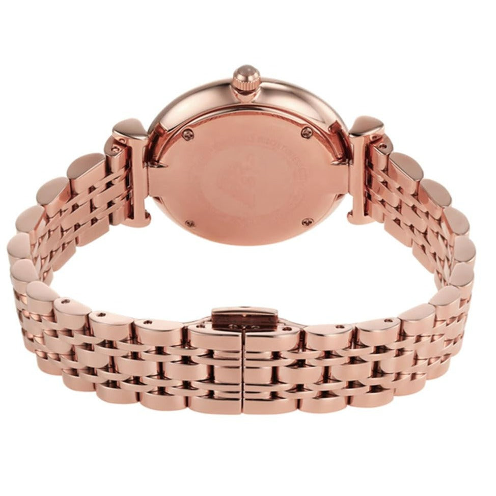  Shop Authentic Emporio Armani Gianni T Bar Quartz Mother of Pearl Dial Rose Gold Steel Strap Watch For Women - AR11385 - Luxxuri