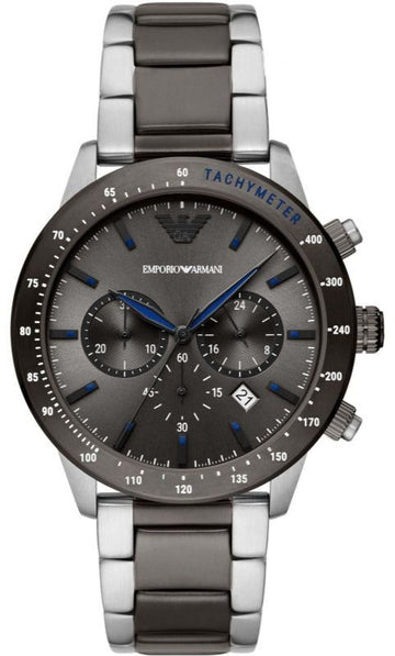  Shop Authentic Emporio Armani Chronograph Grey Dial Two Tone Steel Strap Watch For Men - AR11391 - Luxxuri
