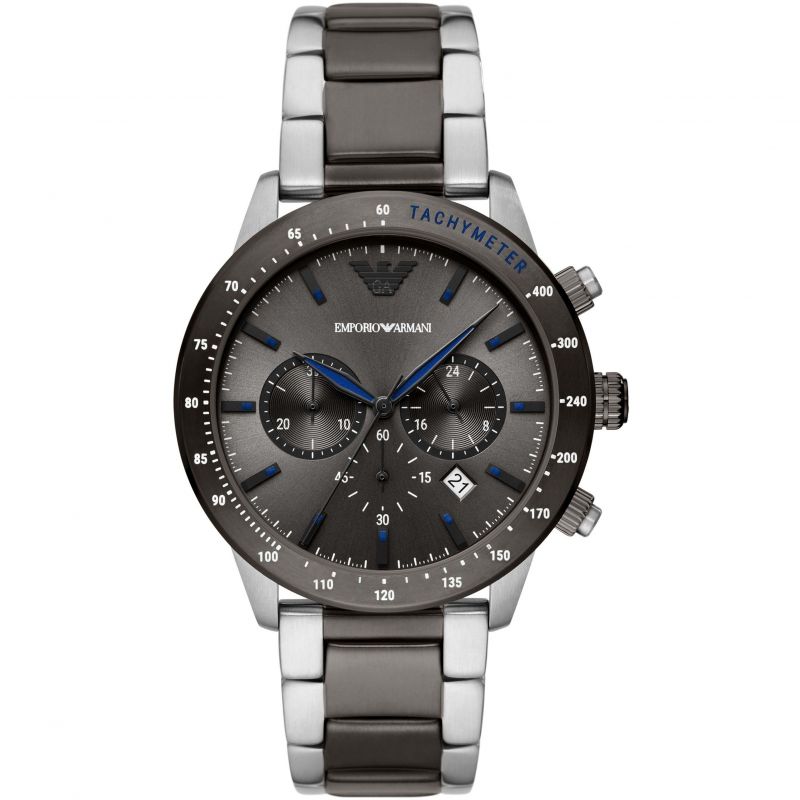  Shop Authentic Emporio Armani Chronograph Grey Dial Two Tone Steel Strap Watch For Men - AR11391 - Luxxuri