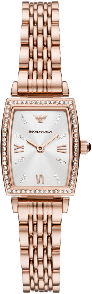  Shop Authentic Emporio Armani Gianni T Bar Quartz Crystals White Dial Rose Gold Steel Strap Watch For Women - AR11406 - Luxxuri