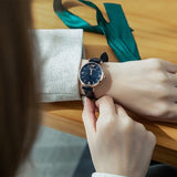  Shop Authentic Emporio Armani Gianni T-Bar Quartz Blue Dial Blue Leather Strap Watch for Women - AR11424 - Luxxuri