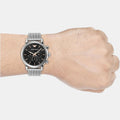  Shop Authentic Emporio Armani Luigi Chronograph Quartz Black Dial Silver Mesh Bracelet Watch For Men - AR11429 - Luxxuri