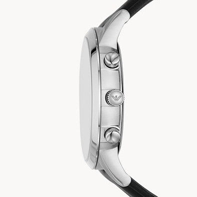  Shop Authentic Emporio Armani Giovanni Analog Black Dial Black Leather Strap Watch For Men - AR11431 - Luxxuri