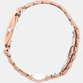 Emporio Armani Gianni T-Bar Crystals Silver Dial Rose Gold Steel Strap Watch For Women - AR11446