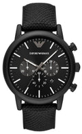  Shop Authentic Emporio Armani Luigi Analog Black Dial Black Leather Strap Watch For Men - AR11450 - Luxxuri