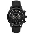  Shop Authentic Emporio Armani Luigi Analog Black Dial Black Leather Strap Watch For Men - AR11450 - Luxxuri
