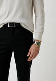  Shop Authentic Emporio Armani Mario Chronograph Green Dial Silver Steel Strap Watch For Men - AR11454 - Luxxuri