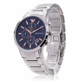  Shop Authentic Emporio Armani Renato Chronograph Blue Dial Silver Steel Strap Watch For Men - AR11458 - Luxxuri