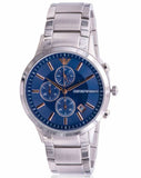  Shop Authentic Emporio Armani Renato Chronograph Blue Dial Silver Steel Strap Watch For Men - AR11458 - Luxxuri