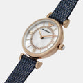  Shop Authentic Emporio Armani Gianni T-Bar Analog Mother of Pearl Dial Blue Leather Strap Watch For Women - AR11468 - Luxxuri