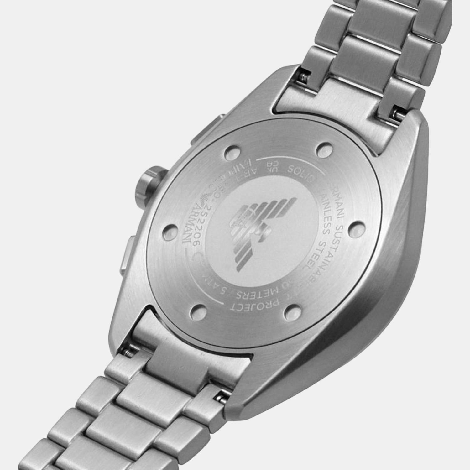  Shop Authentic Emporio Armani Chronograph Green Dial Silver Steel Strap Watch For Men - AR11480 - Luxxuri