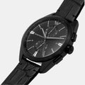  Shop Authentic Emporio Armani Claudio Chronograph Black Dial Black Leather Strap Watch For Men - AR11483 - Luxxuri