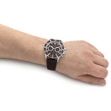  Shop Authentic Emporio Armani Diver Chronograph Brown Dial Brown Leather Strap Watch For Men - AR11486 - Luxxuri