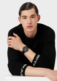  Shop Authentic Emporio Armani Diver Chronograph Black Dial Black Silicon Strap Watch For Men - AR11515 - Luxxuri