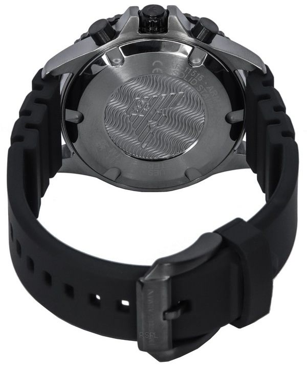  Shop Authentic Emporio Armani Diver Chronograph Black Dial Black Silicon Strap Watch For Men - AR11515 - Luxxuri