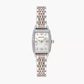 Shop Authentic Emporio Armani Gianni T Bar White Mother Of Pearl Dial Two Tone Steel Strap Watch For Women - AR11519 - Luxxuri