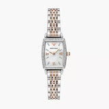  Shop Authentic Emporio Armani Gianni T Bar White Mother Of Pearl Dial Two Tone Steel Strap Watch For Women - AR11519 - Luxxuri