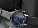  Shop Authentic Emporio Armani Mario Chronograph Blue Dial Black Leather Strap Watch For Men - AR11522 - Luxxuri