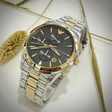  Shop Authentic Emporio Armani Paolo Chronograph Grey Dial Two Tone Steel Strap Watch For Men - AR11527 - Luxxuri
