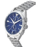 Shop Authentic Emporio Armani Claudio Chronograph Blue Dial Silver Steel Strap Watch For Men - AR11541 - Luxxuri