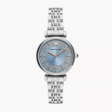  Shop Authentic Emporio Armani Gianni T-Bar Quartz Blue Dial Silver Steel Strap Watch For Women - AR11594 - Luxxuri