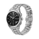  Shop Authentic Emporio Armani Paolo Chronograph Black Dial Silver Steel Strap Watch For Men - AR11602 - Luxxuri