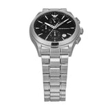 Shop Authentic Emporio Armani Paolo Chronograph Black Dial Silver Steel Strap Watch For Men - AR11602 - Luxxuri