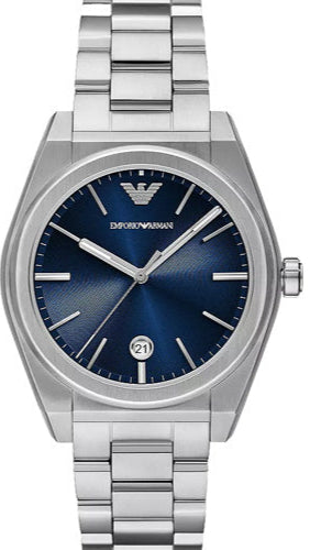  Shop Authentic Emporio Armani Frederico Analog Blue Dial Silver Steel Strap Watch for Men - AR11620 - Luxxuri