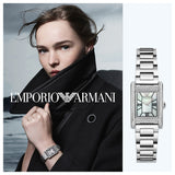  Shop Authentic Emporio Armani Empire Mother of Pearl Dial Silver Steel Strap Watch For Women - AR11625 - Luxxuri