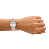  Shop Authentic Emporio Armani Mia Three Hand Crystals Silver Dial Rose Gold Steel Strap Watch For Women - AR11633 - Luxxuri