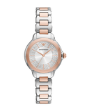  Shop Authentic Emporio Armani Mia Three-Hand Analog Crystal Silver Dial Two Tone Steel Strap Watch For Women - AR11643 - Luxxuri