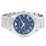  Shop Authentic Emporio Armani Chronograph Quartz Blue Dial Silver Steel Strap Watch For Men - AR11082 - Luxxuri
