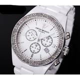  Shop Authentic Emporio Armani Ceramica Chronograph White Dial White Ceramic Strap Watch For Women - AR1456 - Luxxuri